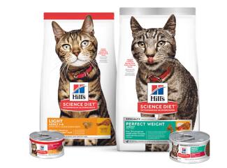 Science light and perfect weight cat food