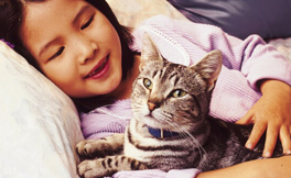 Cat and kids
