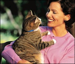 Cat and owner