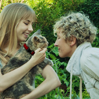 Cat and people