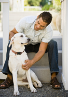 Dog and people